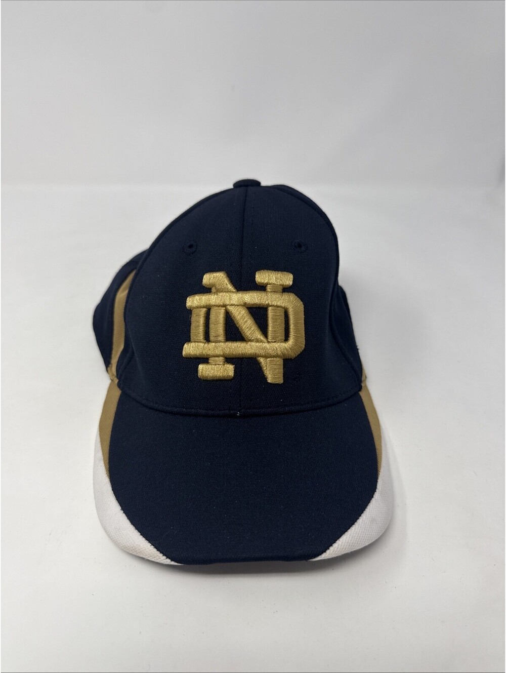 Notre Dame Irish Hat One Fit 6-1/2 - 6-7/8 Blue with Embroidery